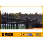 5ft High 8ft Width Security Metal Fencing Dupont Vinyl Coated Black Color for sale