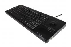 China 88 Keys Desktop Plastic Ruggedized Keyboard 14.0mm Trackball USB Interface supplier