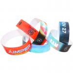 Various Colors Paper Event Wristbands With Logo Personalised White Red Blue for sale