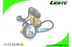China 10.4Ah Flashing Led Mining Cap Lights Aluminum Cup ABS PC 25000Lux supplier