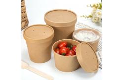 China Food Grade Paper Soup Container With Lid Soup Bowl Soup Packaging supplier