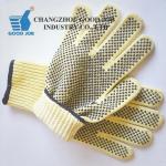 Aramid Fiber Cut Resistant Work Gloves Level 5 Coated With PVC Dots for sale