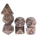 Affirm Card Made Dice Copper Sets Dice Set Odorless For Collection Polyhedral for sale