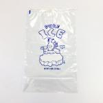 Durable Heavy Duty Plastic 8 lb ice bags with drawstring 11x19 Inch for sale