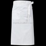 Custom TC Polycotton Half Waist Apron  White And Black  With 2 Pockets for sale