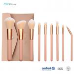 9pcs Plastic Handle Orange Makeup Brush Set With Poly Bag for sale