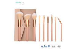 China 9pcs Plastic Handle Orange Makeup Brush Set With Poly Bag supplier