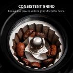 Ultra Fine Professional Conical Burr Coffee Grinder Coarse 35 Setting LED Light