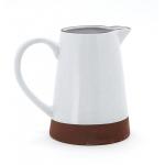 White Ceramic Water Pitcher With Lid Custom Coffee Water Milk Pitcher Multicolored Manufacturing Jugs for sale