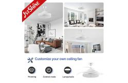 China 42 Inch Retractable Ceiling Fan Light With Reversible DC Motor supplier