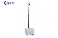China 360 Degree Mobile Sentry Surveillance Trailers Solar Trailer Mounted Light Towers supplier