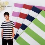 Durable And Skin-Friendly Healthy Breathable Striped Knit Fabric For T-Shirt for sale