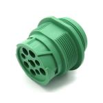 Green Threaded Type 2 Deutsch 9 Pin J1939 Male Plug Connector with 9 Pins for sale