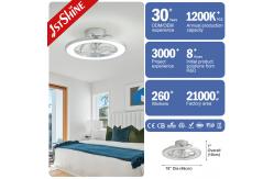 China 6 Speeds Adjustable Ceiling Fan Hidden Blades Remote Control LED Light Source 1stshine supplier