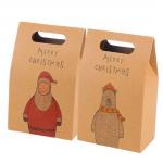 Christmas Gift Carrying Shopping Bags Gravure Printed Kraft Paper Carrier Bags for sale