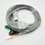 5 Leadwires 8 Pin Snap AHA PH Connector ECG Cables for sale