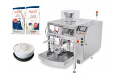 China Flour Milk Powder Packaging Machine Down Pouches Single Station Machine supplier