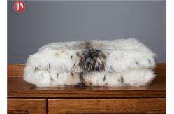 China Midweight Plush Faux Fur Blanket Machine Wash Dry Snow Leopard Lynx Exotic supplier