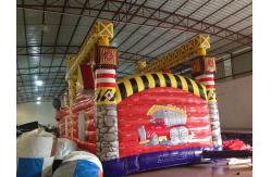 China New Inflatable Construction Themed Obstacle Course PVC Outdoor Games supplier