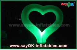 China Event Giant Led Inflatable Lighting Decoration Heart with Coloful Lighting supplier