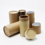 Custom Printed Cylinder Kraft Paper Tube Recyclable Tea Packaging Containers