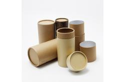 China Custom Printed Cylinder Kraft Paper Tube Recyclable Tea Packaging Containers supplier