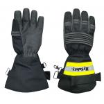 Meta-aramid with flame retardant fabric back Long cuff EN659 certified Firefighter Gloves with Impact Protection and EN388 3X43F for sale
