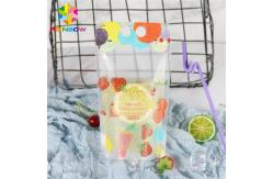 China PET Material Drink Juice Food Pouch Packaging Doypack Bag CMYK Printing With Handles supplier