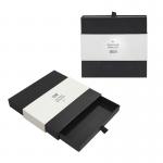 Jewelry Paper Drawer Packaging Box Black Slide Out Box Packaging Boxes Custom Logo for sale