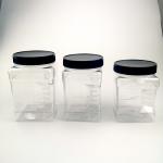 850ml Square Food Grade Gas Tight Wide Mouth Plastic Jar for sale