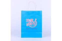 China CMYK Printing Fast Food Recycled Paper Bags With Handles supplier