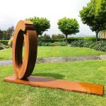 Outdoor Abstract Corten Steel Sculpture Garden Rusty Metal Art Statue for sale