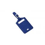 Pantone Color Rectangle Fabric Luggage Tag Travel Pu Leather Advertising Gift for sale