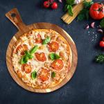Round Serving Acacia Wood Cutting Board With Handle