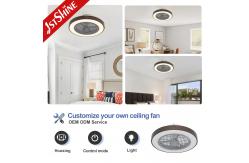 China Bedroom Remote Control Silent DC Motor Low Profile Ceiling Fan With Lights supplier