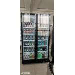Air Cooling Two Door Glass Display Fridge for sale