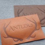 Customized Hot Stamped Antique Copper Embossed Leather Patches