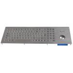 Stainless Steel Industrial Keyboard With Trackball and numeric and FN keys