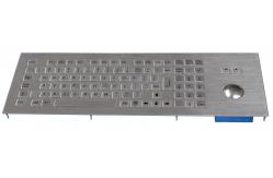 China Stainless Steel Industrial Keyboard With Trackball and numeric and FN keys supplier