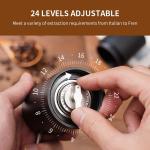 Burr Espresso Stainless Steel Manual Coffee Grinder Precise Portable DIY Logo