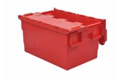 China Custom Storage Nesting Tote Boxes With Attached Lids supplier