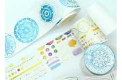 China Single Sided Colorful 15mm Geometric Foil Washi Tape supplier
