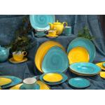 24pcs Color Reactive Glaze Ceramic Dinnerware Set for sale
