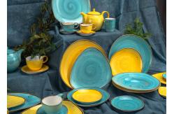 China 24pcs Color Reactive Glaze Ceramic Dinnerware Set supplier
