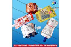 China juice spout pouch packaging with bottom gusset supplier