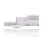 PETG Plastic Cream Jars Cosmetic Packaging With PP White Cap For Beauty Products for sale