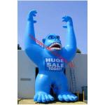 Blue colour pvc tarpaulin inflatable gorilla for sale