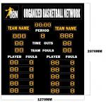 Waterproof IP65 LED Basketball Scoreboard With Club Logo