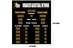 China Waterproof IP65 LED Basketball Scoreboard With Club Logo supplier
