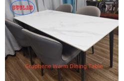 China Stylish Dining Experience with Hand Control and Heating Funriture Graphene Warm Dining Table supplier